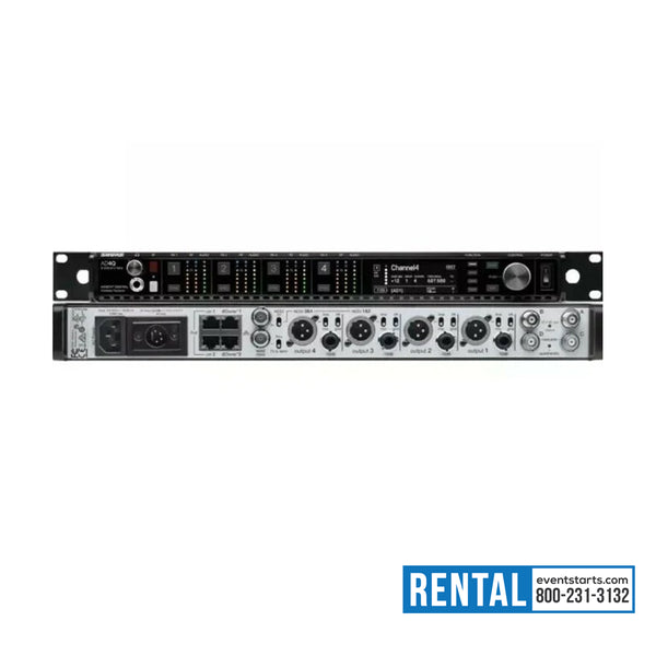 RENT SHURE AXIENT AD4Q - AD2/B58 4 Channel Digital Rackmount