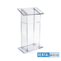 EventStarts - RENT Clear Acrylic Podium