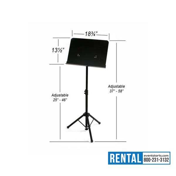 RENT Music Stand - Conductor Sheet stand tripod (EventStarts Rental ...